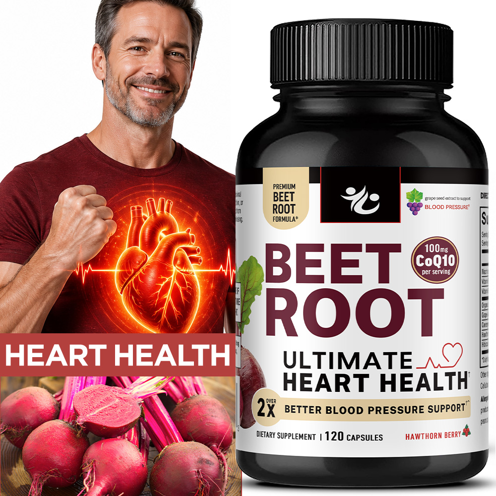 Valerian Root Capsule - كبسولات الشمندر الفائقة، تدعم ضغط الدم،